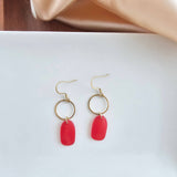 Emma Earrings - Ruby Red