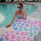 Multicolored Leopard Quick Dry Beach Towel