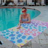 Multicolored Leopard Quick Dry Beach Towel