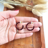 Cam Mini Hoops - Maroon